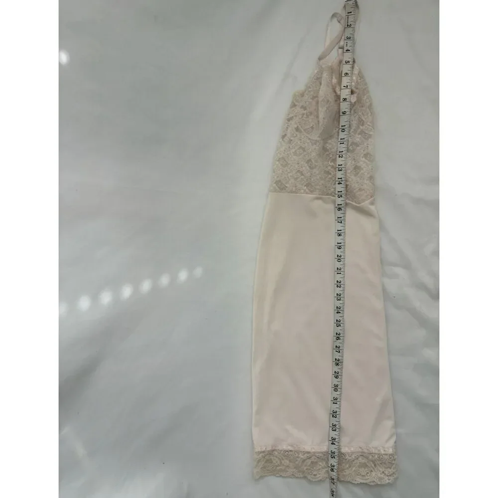 Vintage Legacies Blush Pink Nightgown Sexy Retro Victorian sz M Lace Trim Dress